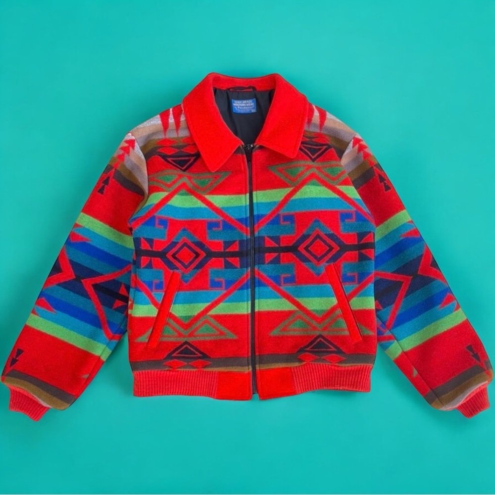 Pendleton High Grade‎ Western Wear Aztec Wool Jacket M USA
